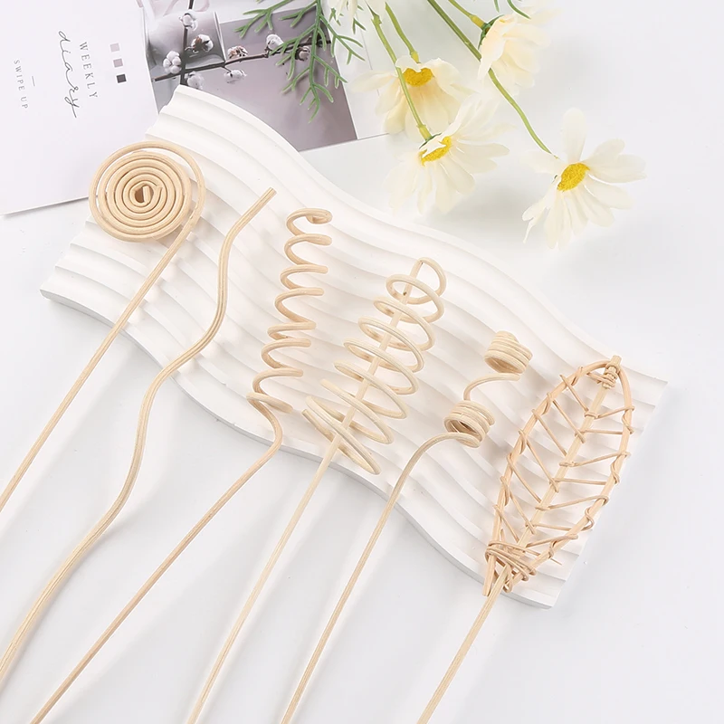 5Pcs Aromatherapy Volatile Sticks Natural Reed Rattan Fragrance Aroma Oil Diffuser Sticks Vine Weave Aroma Volatile Refill Stick