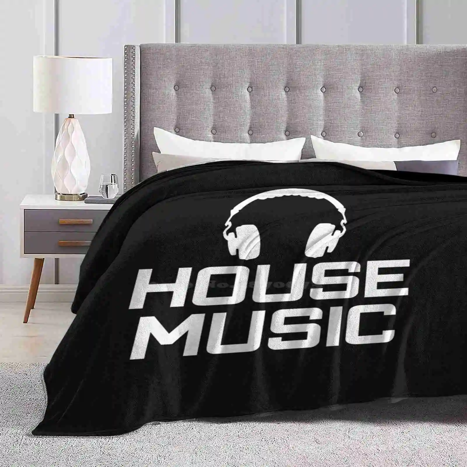 Music Techno Dj New Selling Custom Print Flannel Soft Blanket Techno House Afterhour