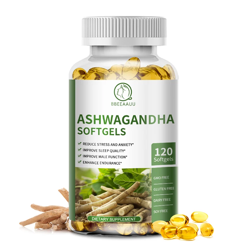 

BBEEAAUU Pure Ashwagandha Root Extract Capsules 1800mg for Natural Mood, Stress, Focus, Brain, Energy,Sleep Health Support