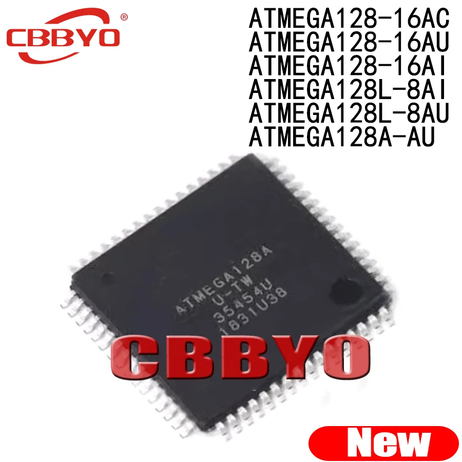 (1piece)100% New ATMEGA128-16AC ATMEGA128-16AU ATMEGA128-16AI ATMEGA128L-8AI ATMEGA128L-8AU ATMEGA128A-AU QFP-64 Chipset