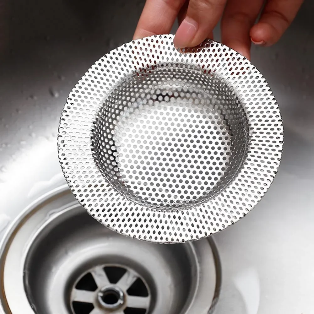 Full-Hole Stainless Steel Bathroom Washbasin Hair Filter Kitchen Sink Floor Drain Anti-Blocking Home Supplies Accessories Tools