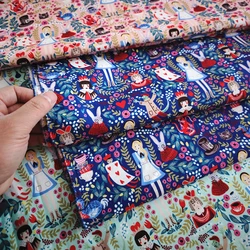 Tissu en coton poker pour la couture de vêtements, princesse mignonne, bricolage fait à la main par demi-mètre