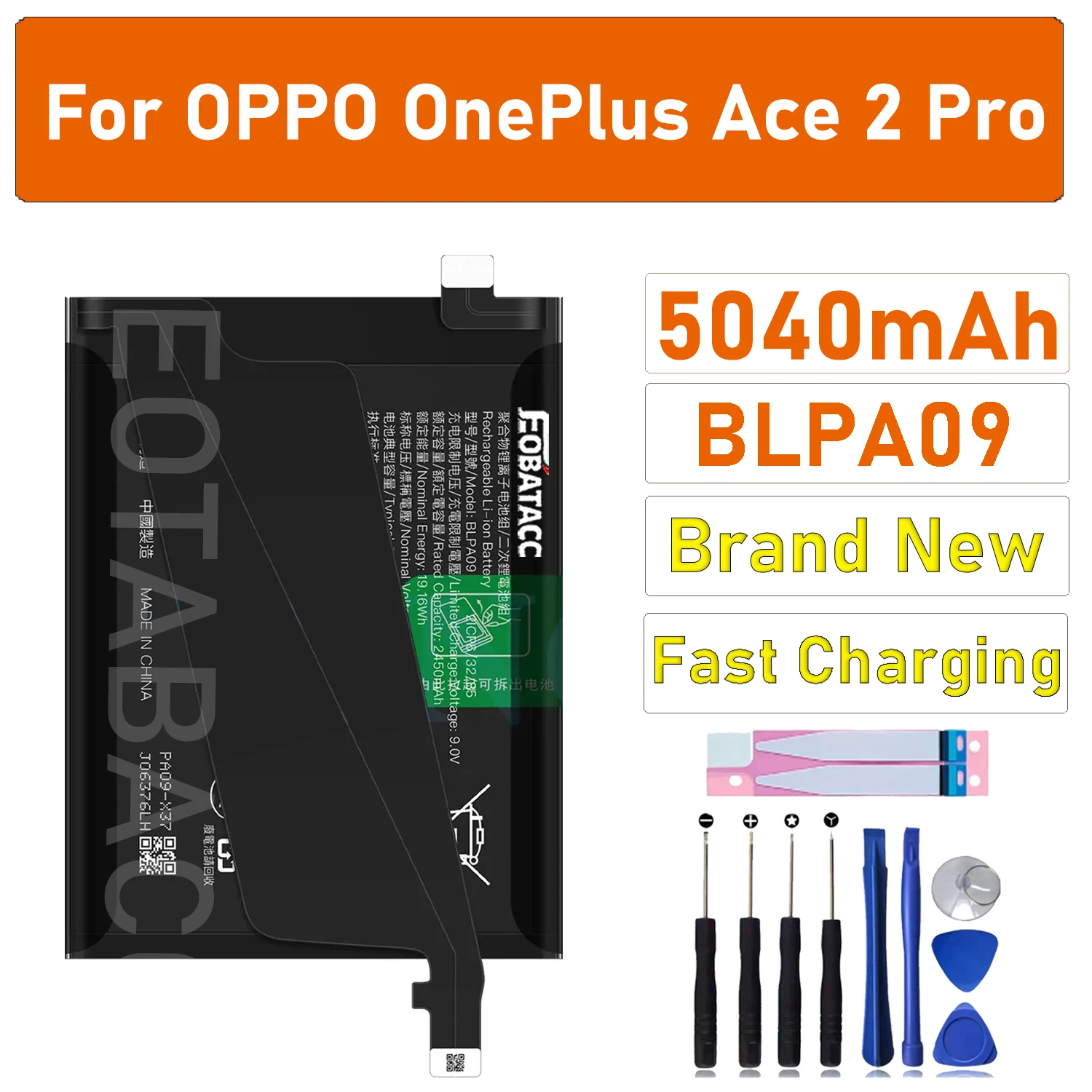 

2025 years Replacement Phone Battery BLPA09 For OPPO OnePlus Ace 2 Pro