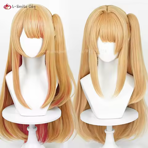Anime Hoshino Ruby Cosplay Wig 70cm Long Ruby Hoshino Rubii Cos Wig With Ponytail Clip Heat Resistant Synthetic Hair + Wig Cap