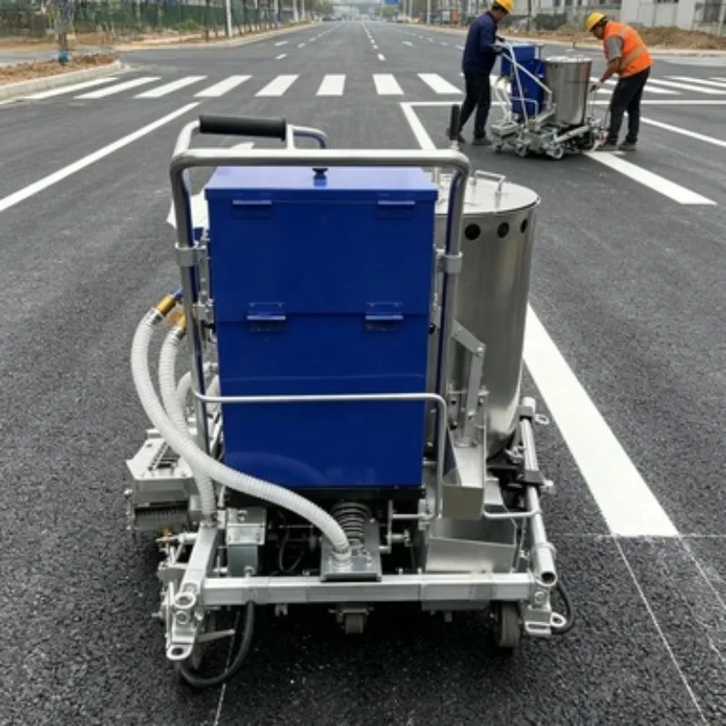 High Efficiency  Automatic Striper Cold Liquid Spray Painting Road Hand Push Type Road Traffic Line Cold Paint Spray