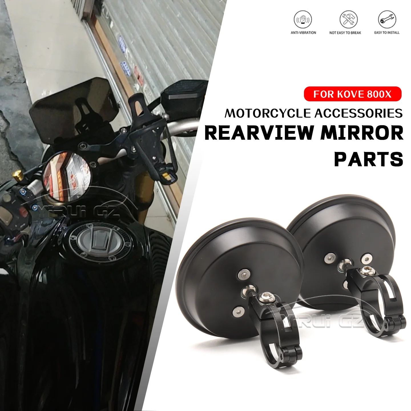 

Аксессуары для мотоциклов World Raid, круглое зеркало заднего вида, регулируемое на 360° ° Широкоугольные зеркала 800X800X для KOVE 800X 800X 800X