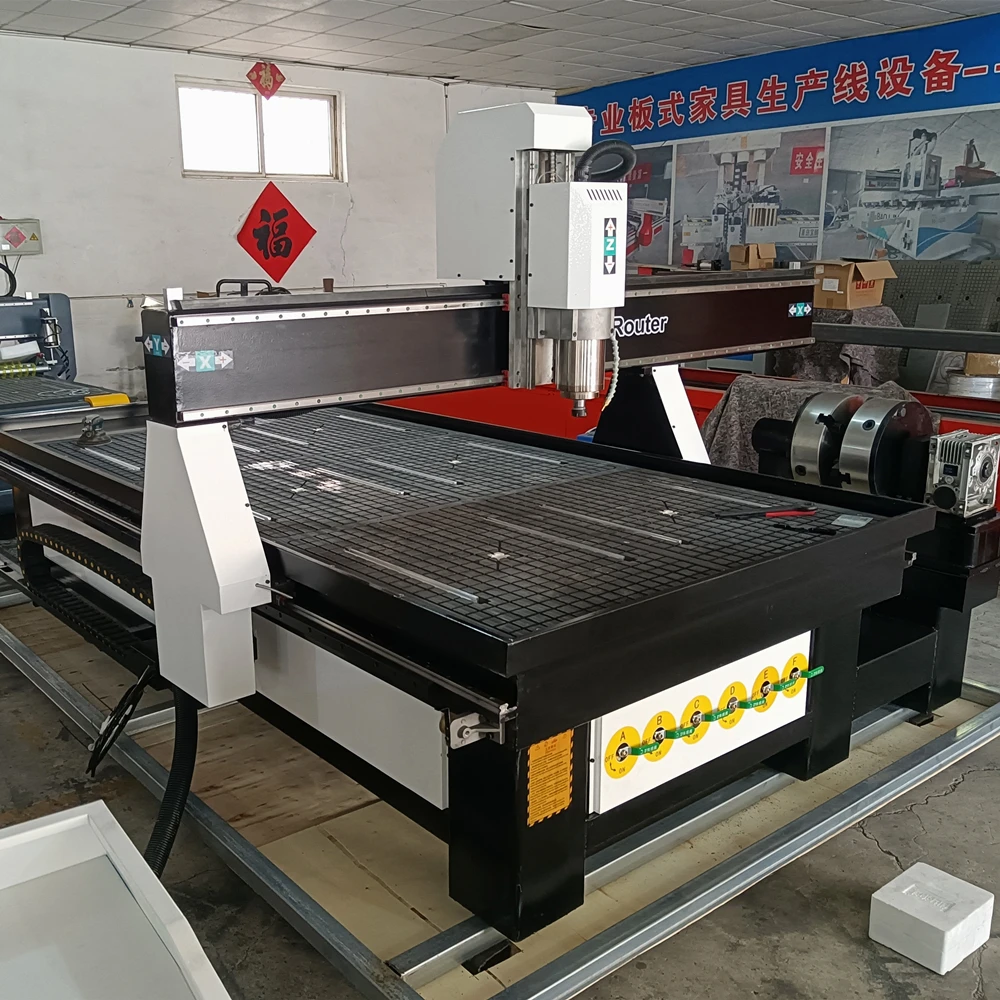 

4 Axis Metal 1212 1313 1325 3.5kw CNC Wood Router With Vacuum Working Table 4 Axis Home Business Kit CNC Milling Machine