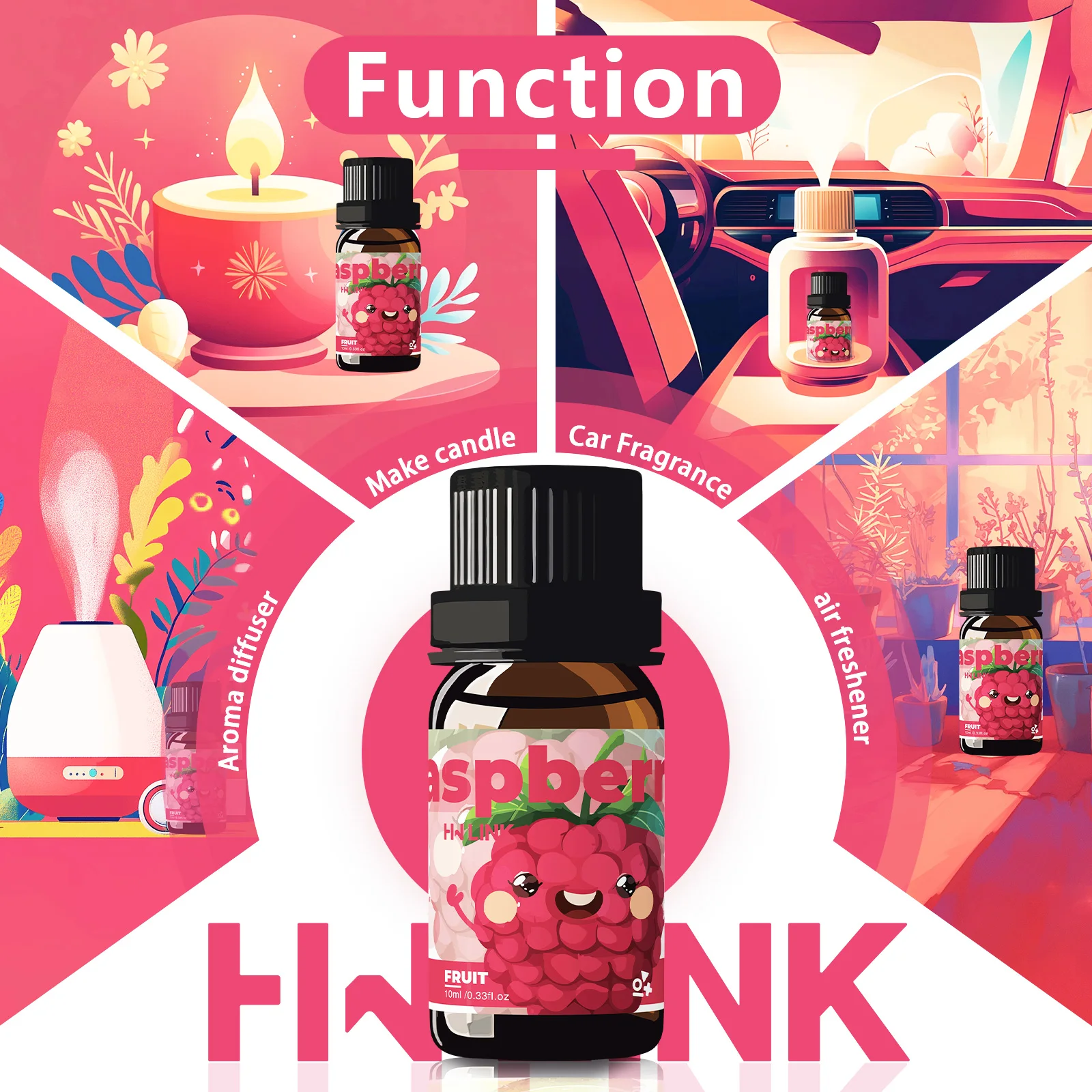 10ml Raspberry Fragrance Oils Sweet Fragrance for Diffusers & DIY, Long-Lasting Fragrance Women GIFTS