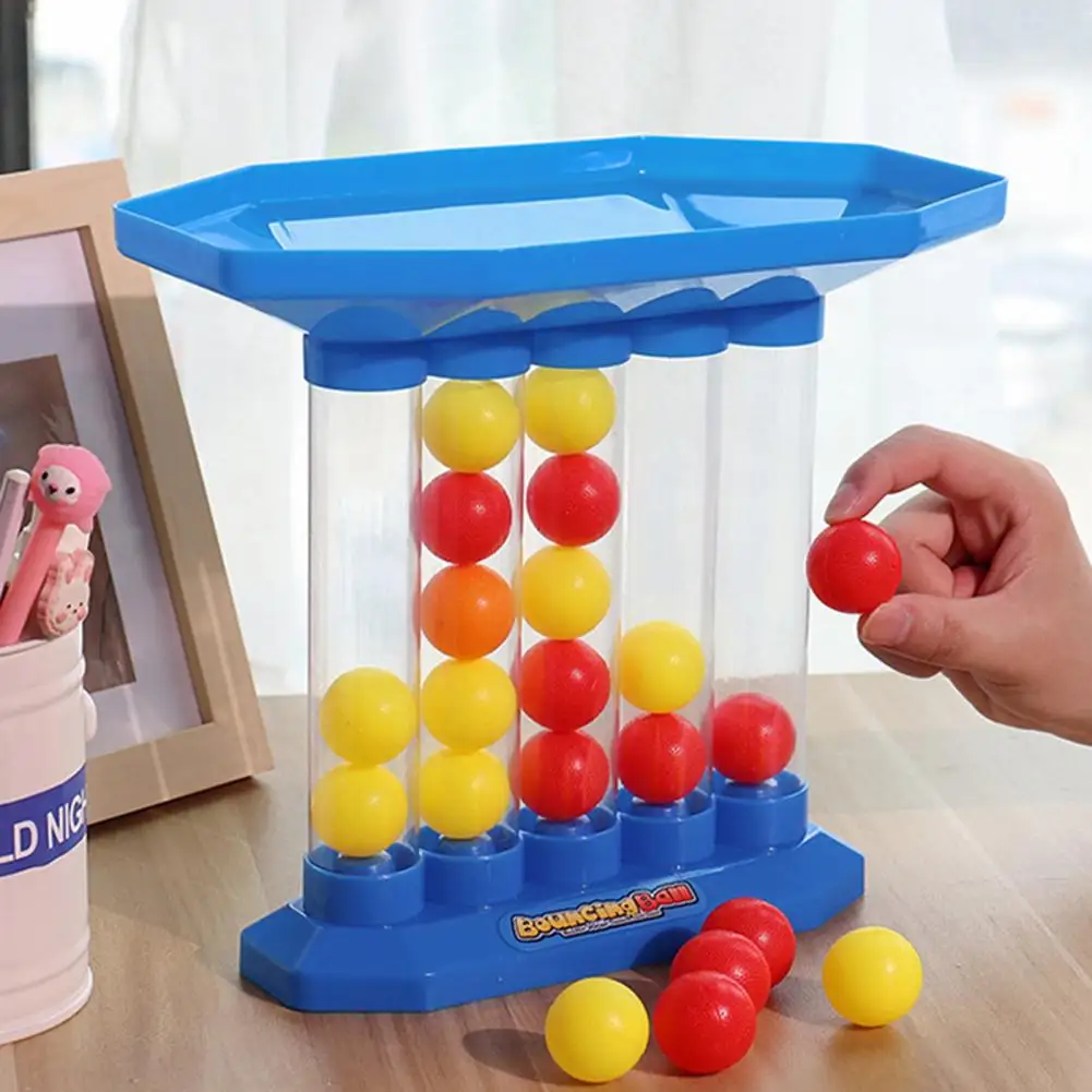 Family Bouncing Ball Game Multi-player Bouncing Ball Board Game for Kids Adults Colorful Four-line Desktop Game for Family