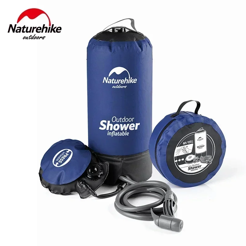 

Nature-hike 11L Camping Shower Water Bag Faucet Portable Inflatable Car Washing Pressure Outdoor Tools Ultralight servival