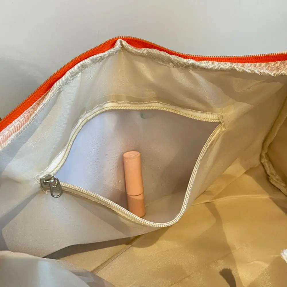 

Oxford Travel Duffel Bag Sturdy Foldable Travel Luggage Bag with Shoe Compartment Multi Layered Large Capacity Handbag Girl