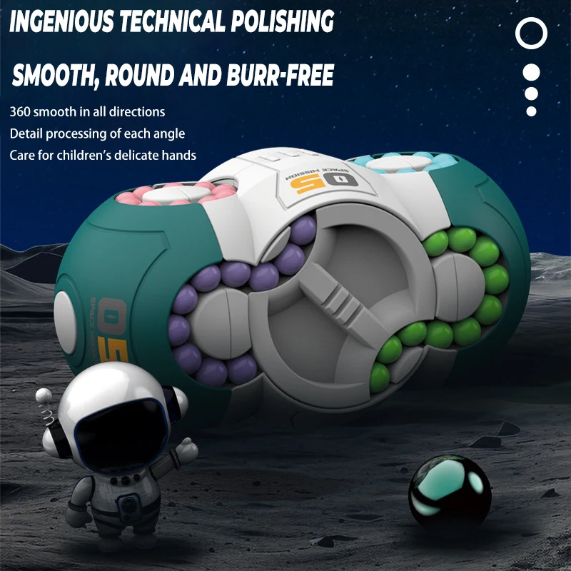 Enfants huit faces Rotation doigt haricots magiques Spin Gyro Antistress doigt cubes perle décompression Puzzles jeu jouets cadeaux