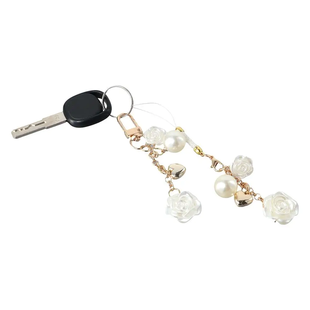 Jewelry Phone Charm Cute Mini Keyring Flower Phone Lanyards Flower Phone Pendant Smart Phone Strap Rose Flower Phone Strap