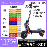 OBARTER D5 Electric Scooter 12inch Vacuum Tire 2*2500W Motor 60-70km/h Max Speed Removable 35Ah Battery for 60-120km Super Range