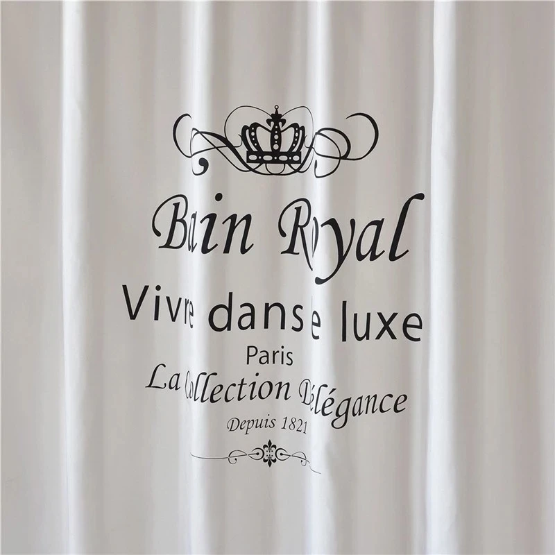 Quick-Drying Royal Crown Shower Curtain Thicken Waterproof Polyester Curtains Washable Bathroom Bath Accessories Multiple Size