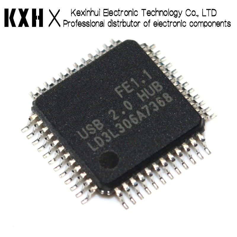 1pcs/lot FE1.1 FE2.1 QFP48 USB2.0 HUB USB interface chip new original In Stock