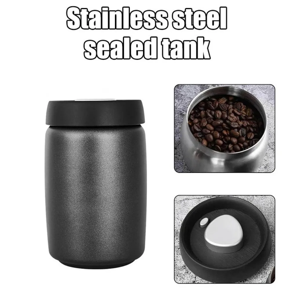 Stainless Steel Coffee Beans Vacuum Sealed Jug 400 800 1200ml Large Capacity Coffee Vacuum Canister Keep Fresh Tea Can