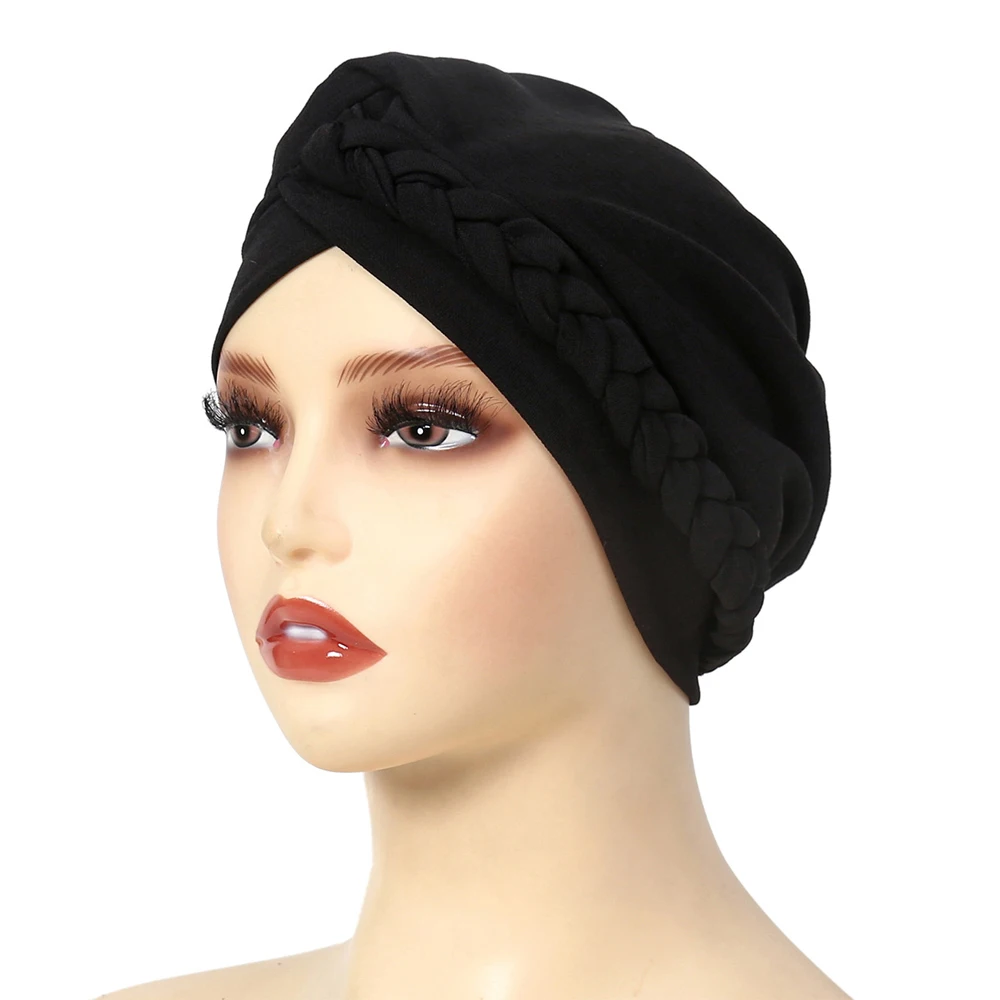 Écharpe de sauna tressée pour femmes musulmanes, casquettes intérieures, turban pour dames, couverture de cheveux, enveloppement multi-documents, RIMAIRE, chapeau à la mode, haute qualité