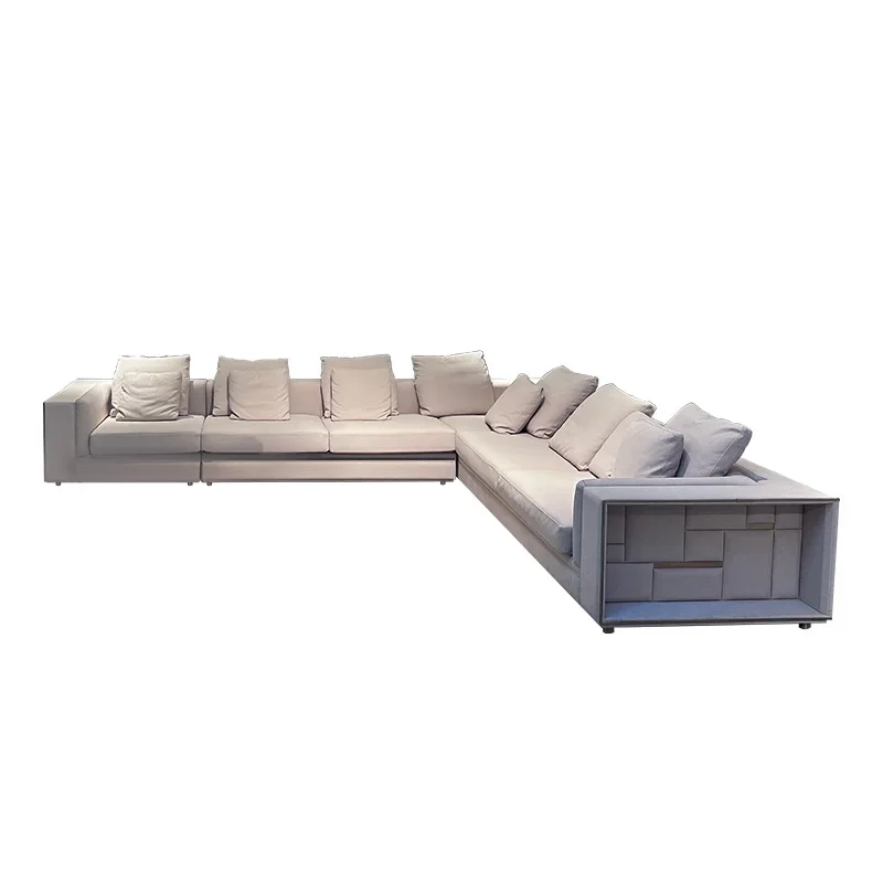 

Sofa matte leather living room combination