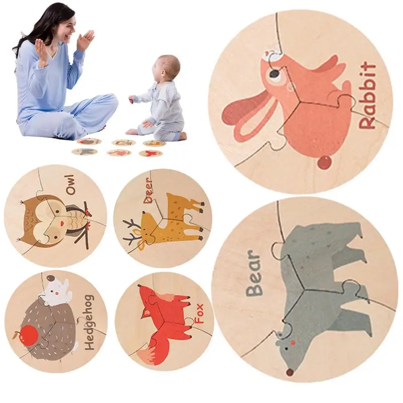 

Kid Educational Puzzle Wooden Animal Educational Puzzle Jigsaw Puzzle Educational Toys Sensory Toy For Children Boys Girls