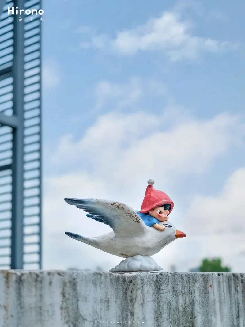 POPMART Genuine Hirono Cloud Figurines Trendy and Fashionable Blind Box Toys Flying Bird Surprise Decorative Items Birthday Gift