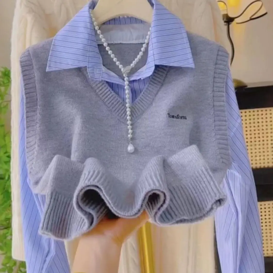 Advanced Knitted Women's Vest College Style Layering Single Piece Spring Autumn Knitwear New Top Vest Tank Top Commute Style