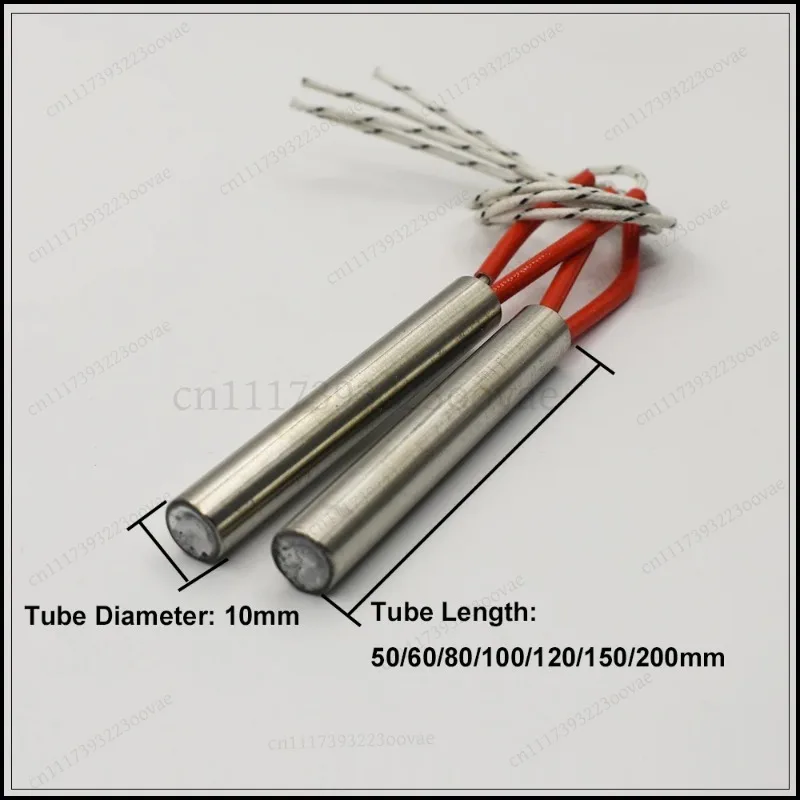 LK_220V Stainless Steel Cartridge Heater Tubular Heating Element 10x60‑200mm For Mold Heating Equipment Parts