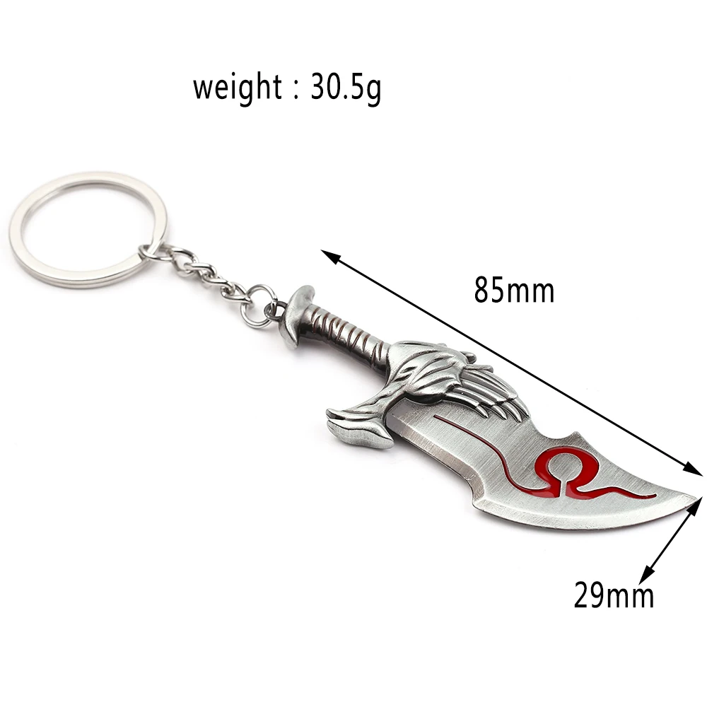 God of War 4 Kratos Sword Keychain Pendant Keyring Jewelry Men And Women Car key chain Accessories view 2