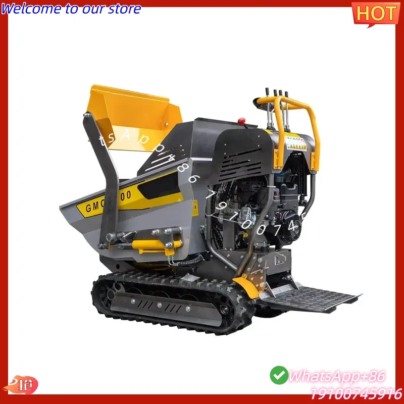 Hot2026 Portable Mini Hydraulic Dumper Truck Front Loader Transporter with 500kg Capacity 2.8km/h Speed for