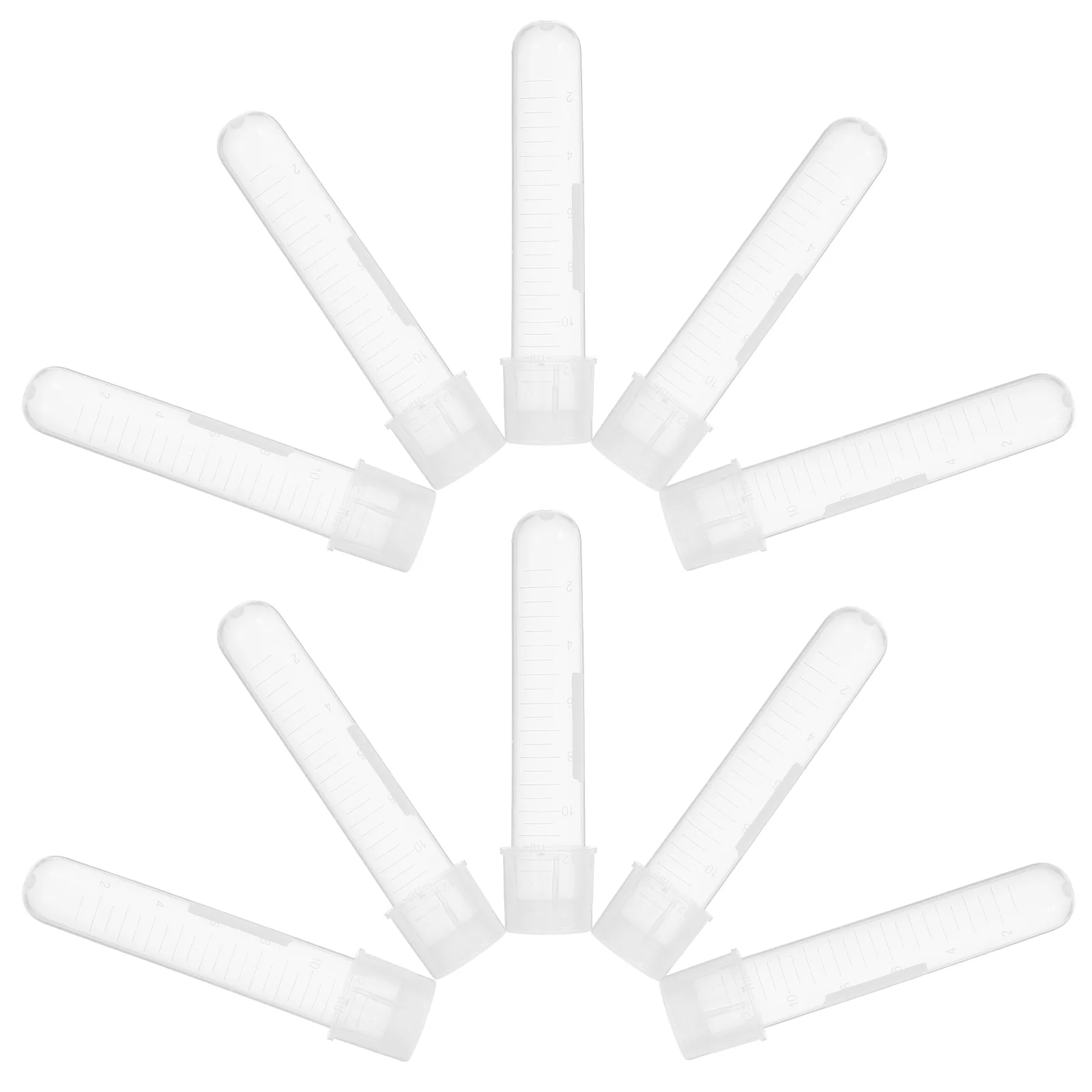 10 Pcs Laboratory Culture Tubes Conical Bottom Transport Cryogenic Storage Vials Pp Sample Plastic Material