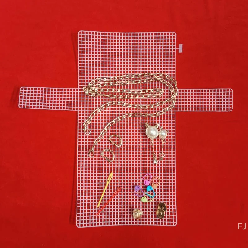 

[YU]DIY Knitting Crochet Bags Kit Mesh Canvas Sheets Ribbon Set For DIY Craft Shoulder Bags Accessories Tool With Knitting