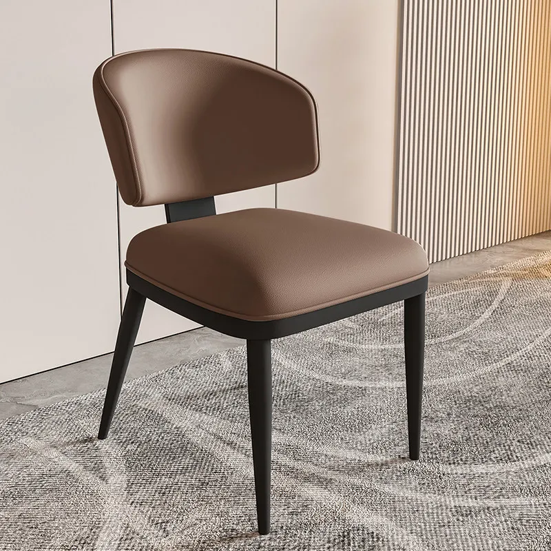 

Luxury Leather Modern Dining Chairs Restaurant Nordic Living Room Dining Chairs Designer Accent Krzesla Do Jadalni Furniture