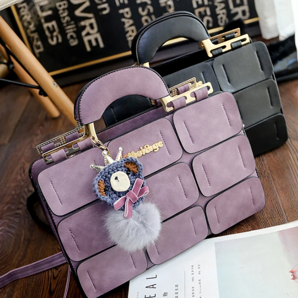 Square Plaid Clutch Women PU Leather Handbag Tassel Top-handle Bag Luxury Shoulder Bag Large Capacity Lady Tote Design Purse