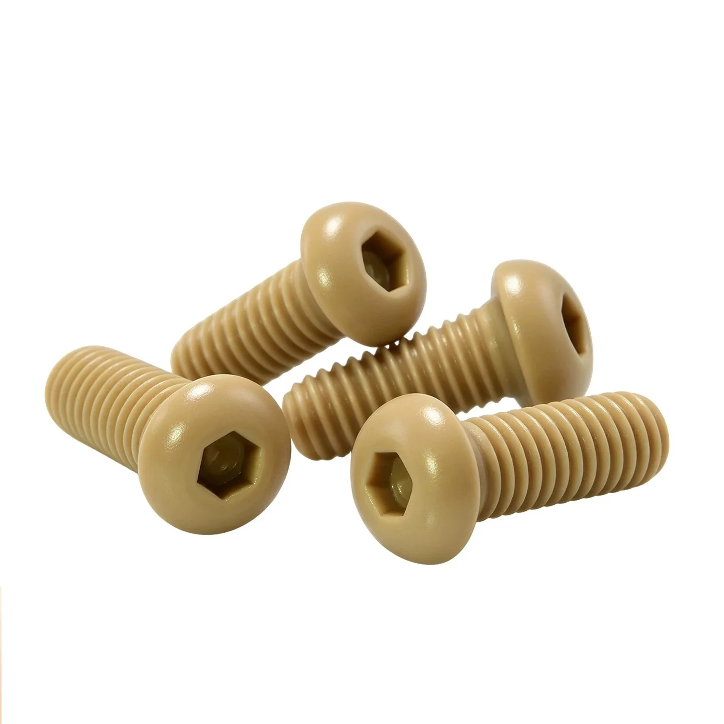 M3 M4 Peek Pan Head Socket Cap Screws Plastic Button Head Allen Screws Round Head Socket Cap Head Screws