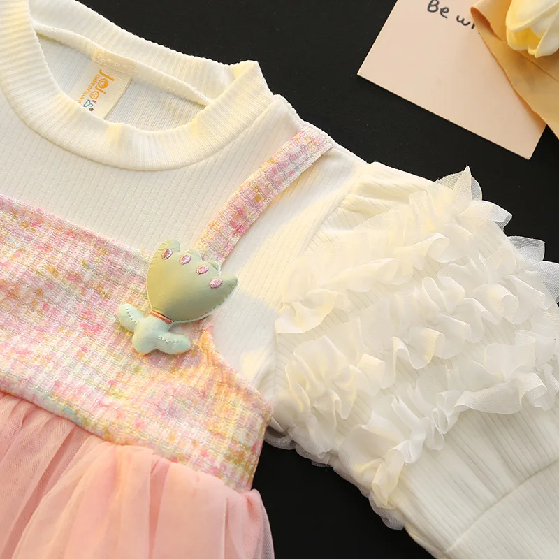 Baby Girl Dress Spring And Autumn Tulip Mesh Girl Princess Dress Cute Girl Clothing