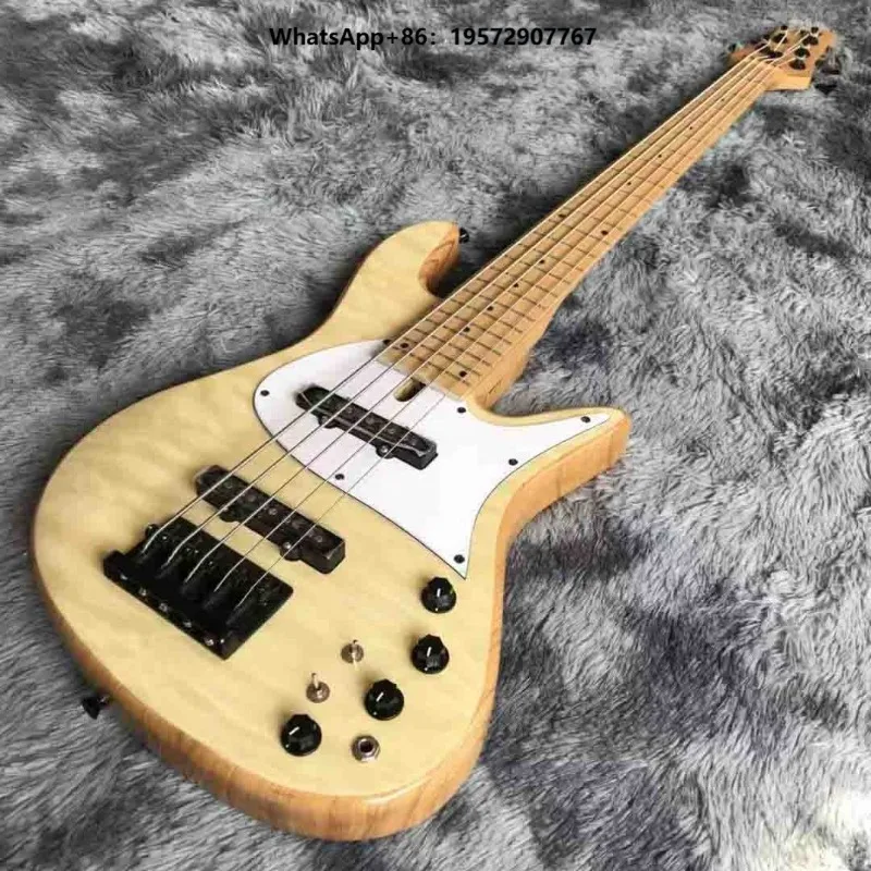 Custom Grand Bass 5 Strings Bass Guitar 9V Active Pickups Electric Guitar