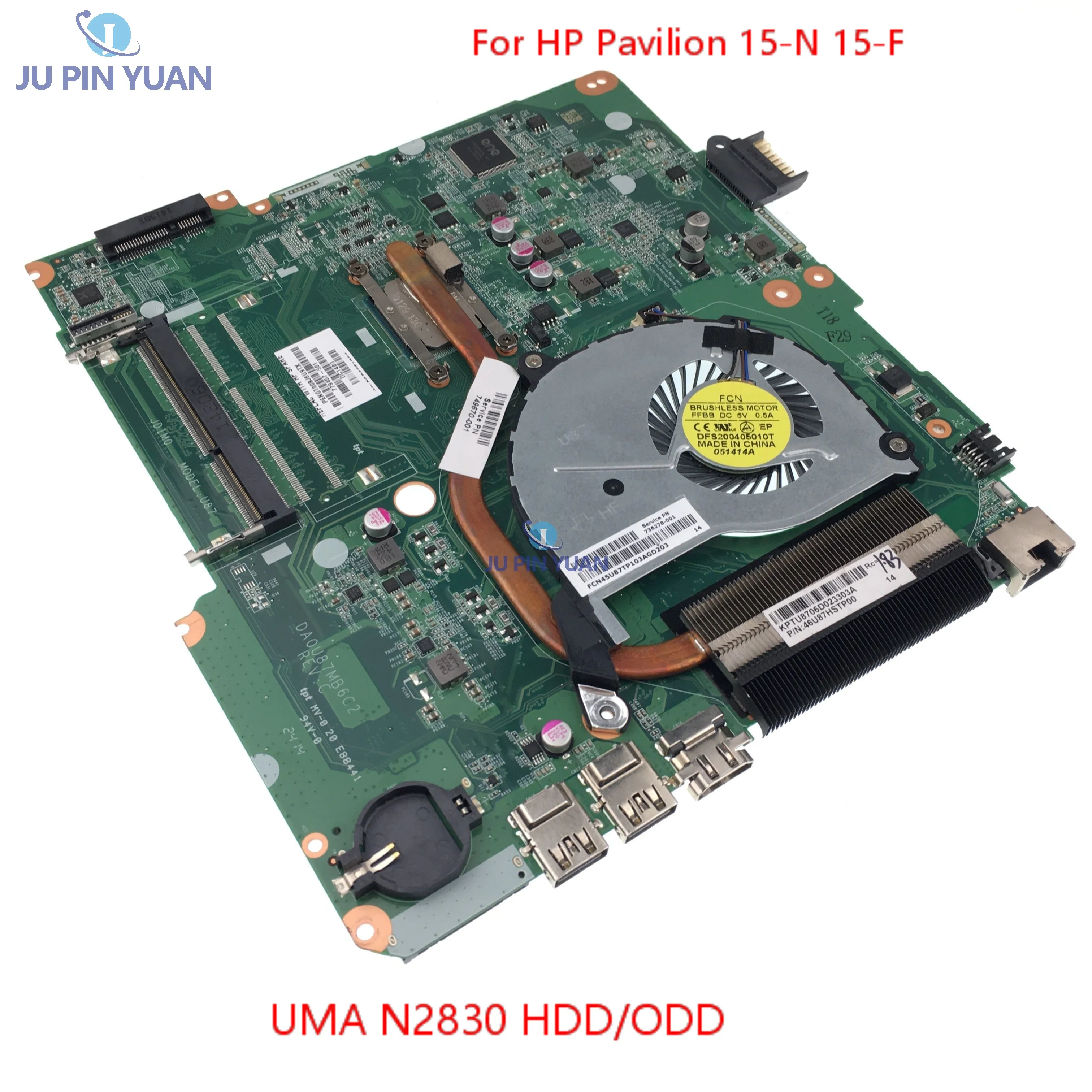 

For HP Pavilion 15-N 15-F Series Laptop Motherboard with N2830 779457-501 779457-001 DAU88MMB6A0 Mainboard 100% full test.