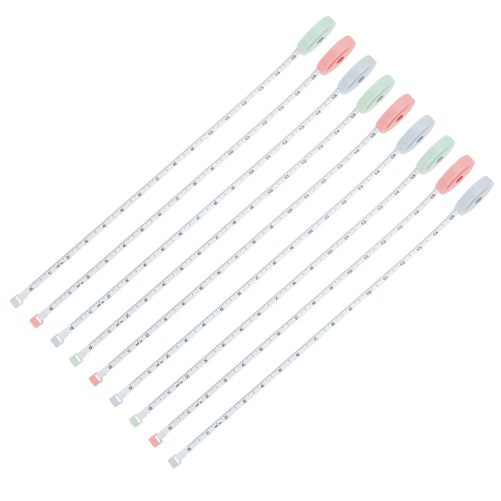 

9pcs Mini Fabric Measuring Tool Retractable Tape Measure For Sewing Body Measurement Portable Cloth Measurer Household Use