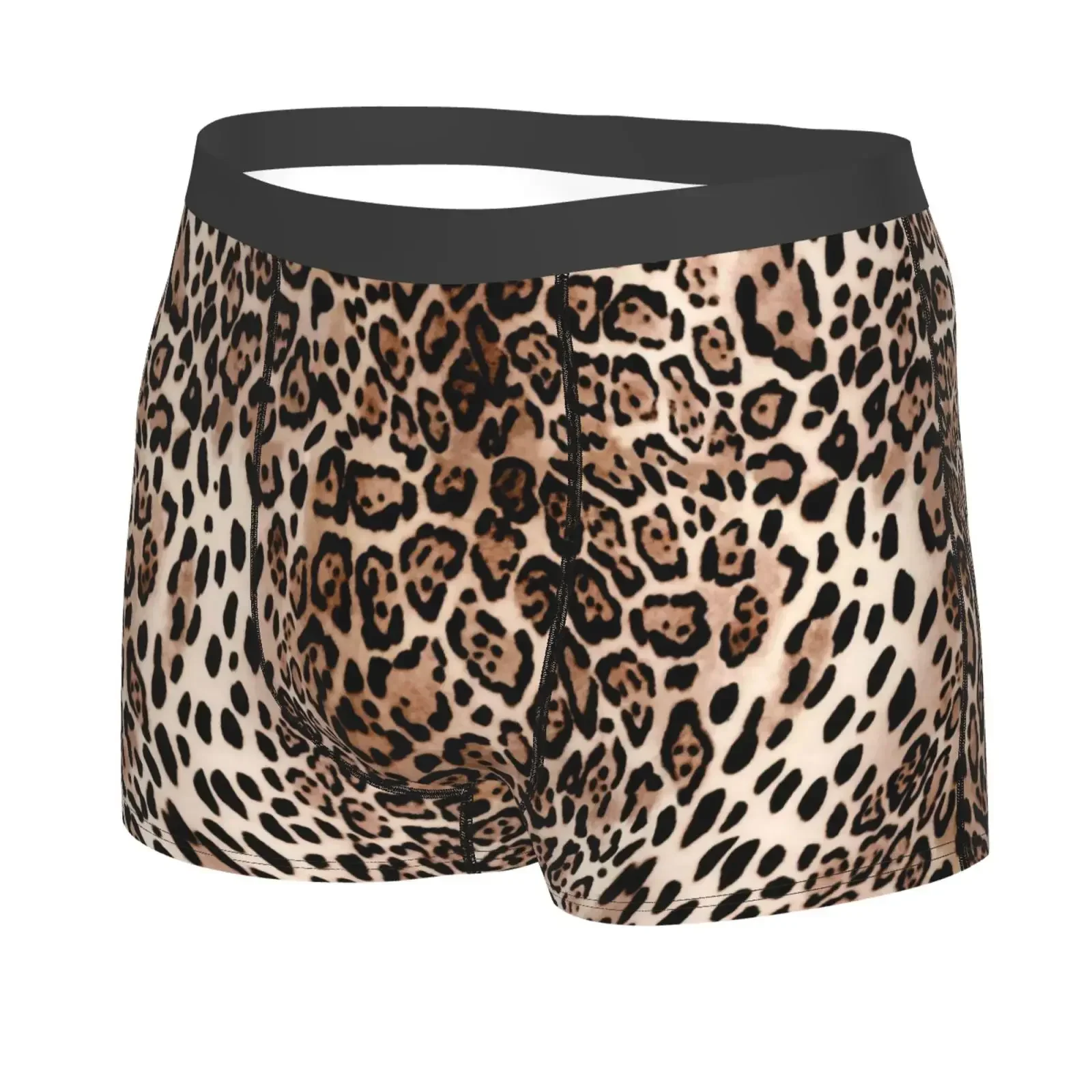 Vintage Spotted Fur Wild Animal Skin Texture Cheetah Print Men's Underpants Comfortable Cartoon Duck Man Underwear Mens Clothing