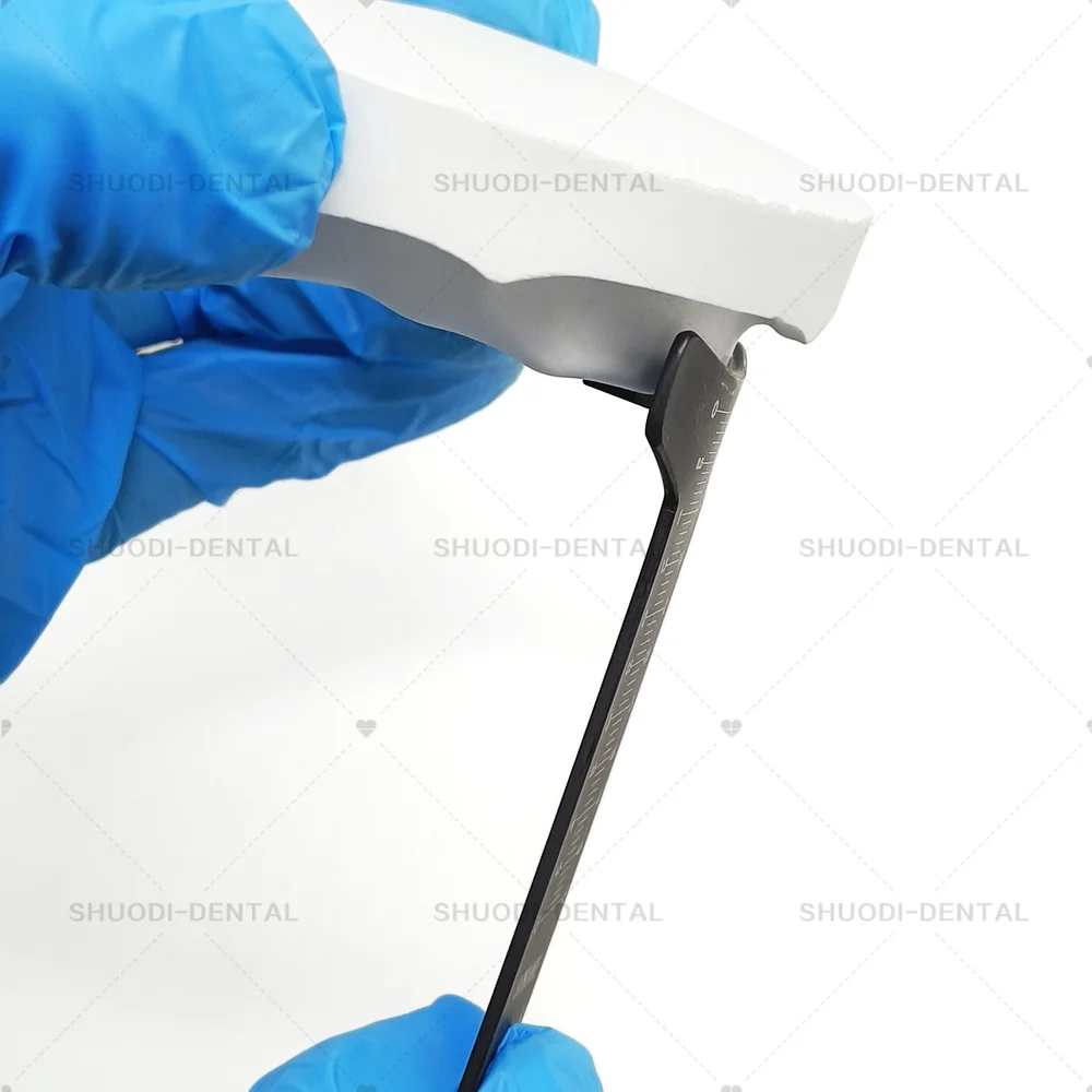 Y Papilametro de laboratorio recubierto de titanio, medidor de papila, regla de labio de medición, herramientas de laboratorio