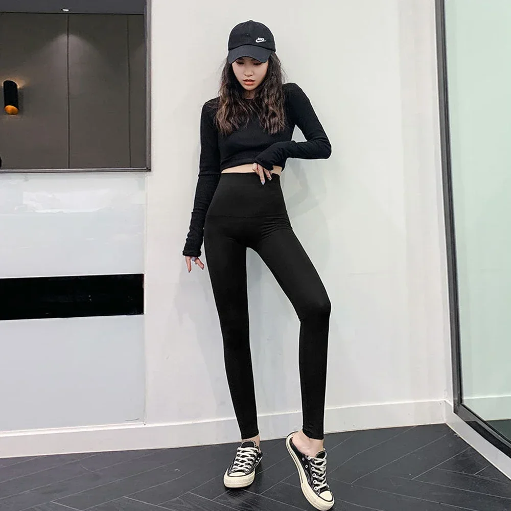 Grey Black Fitness Shaping Hip Lifting Legging Women Micro Pressure Sharkskin Leggings Girl Skinny Slim Sport Workout Leggings