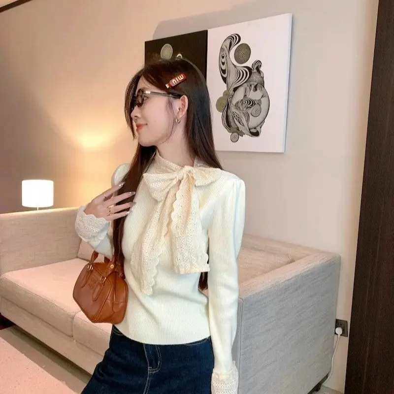 Swetry Bluzy Pulowery Damskie Golfy Mankiety Postarzany Wygląd Koncert Festiwal Codzienne Alternatywny Rock Punk Grunge Y2K Krój