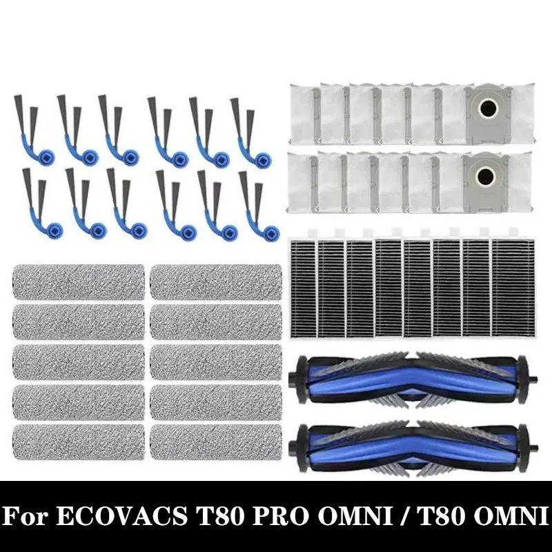 Für ECOVACS T80 PRO OMNI / T80 OMNI Staubsauger Reiniger Hauptrolle Mopp Tuch Seite Brus Tasche HEPA Filter Ersatz Zubehör