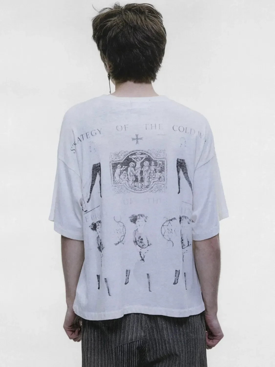 ER/D 26ss Philosophy washed portrait print short-sleeved T-shirt