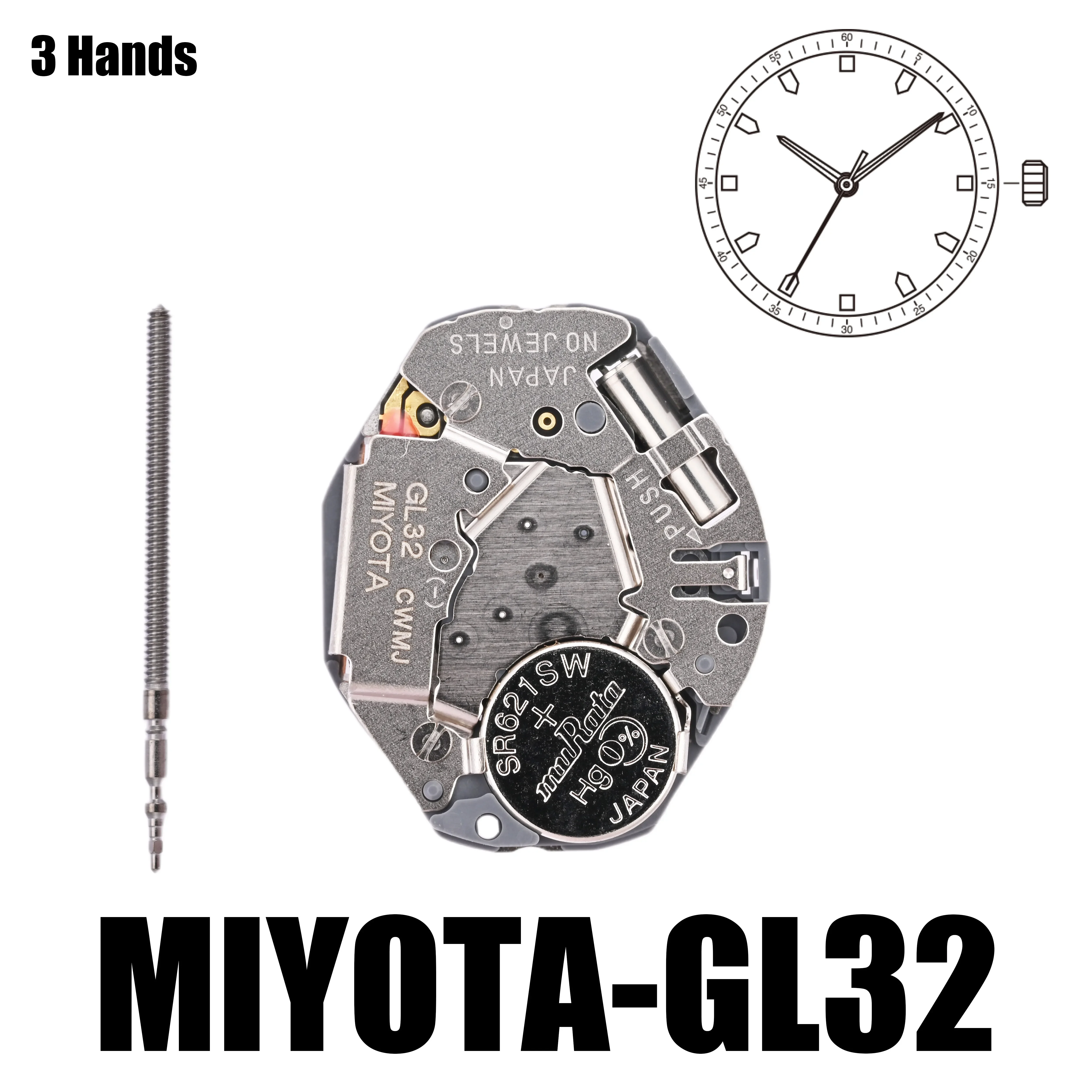 GL32 Movement Miyota gl32 Movement MIYOTA’s signature standard slim movement. Used widely in slim, minimalist watches worldwide