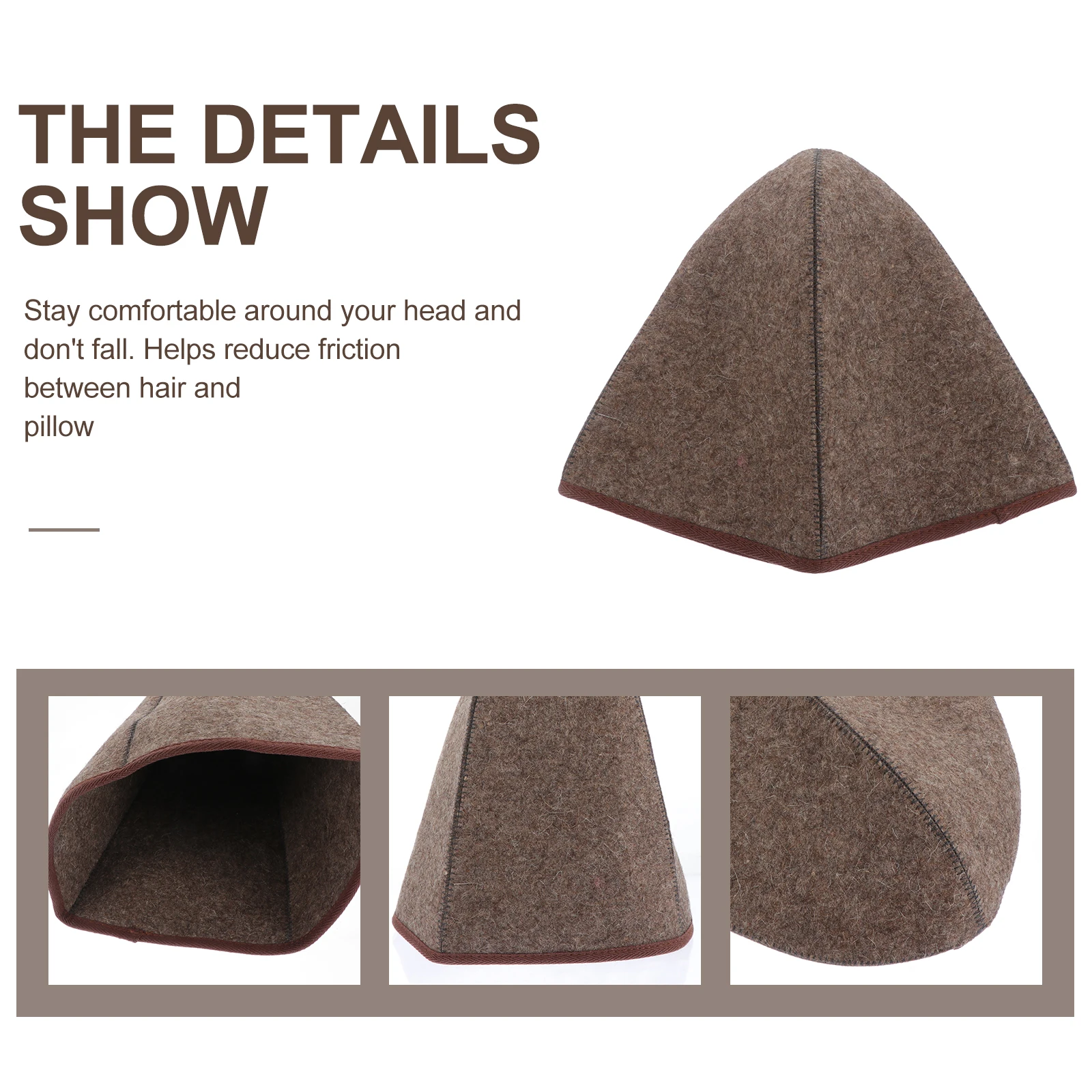 

Thickened Sauna Wool Felt Bathing Hat Comfortable Steam Room Spa Bathroom Portable High Quality Thick Bath Hat Facility