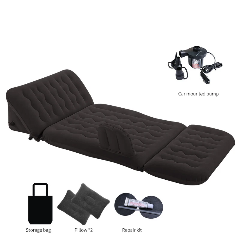 

Flocking and PVC with Adjustable Backrest Sleeping Pad Mat with Truck pump relax inflatable bed camping air mattress