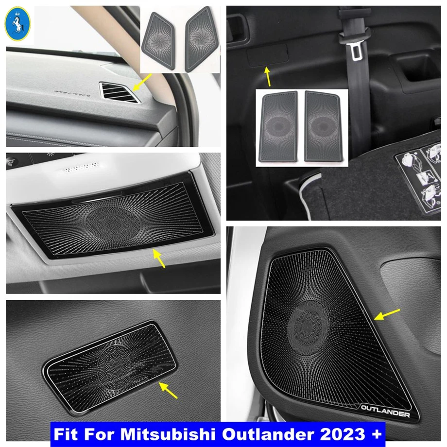 

Black Door Speaker / Front Rear Air Outlet Vent / Reading Lights Accessories Cover Trim For Mitsubishi Outlander 2023 2024 2025