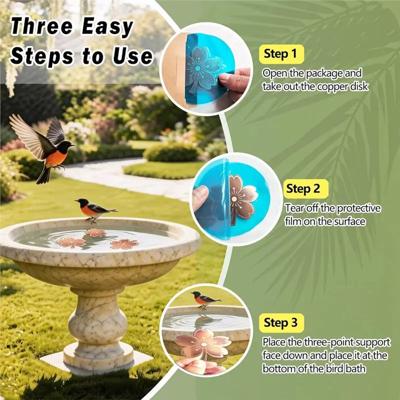 [TRENDING OFFER] Pure Copper Birdbath Purif Disk, For Birdbath/Bowl/Fountain