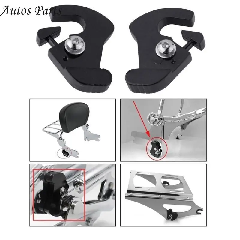 57BA 1 Cặp CNC-Nhôm Tựa Lưng Xe Máy Bộ Chốt Khóa Có Thể Tháo Rời Cho 883